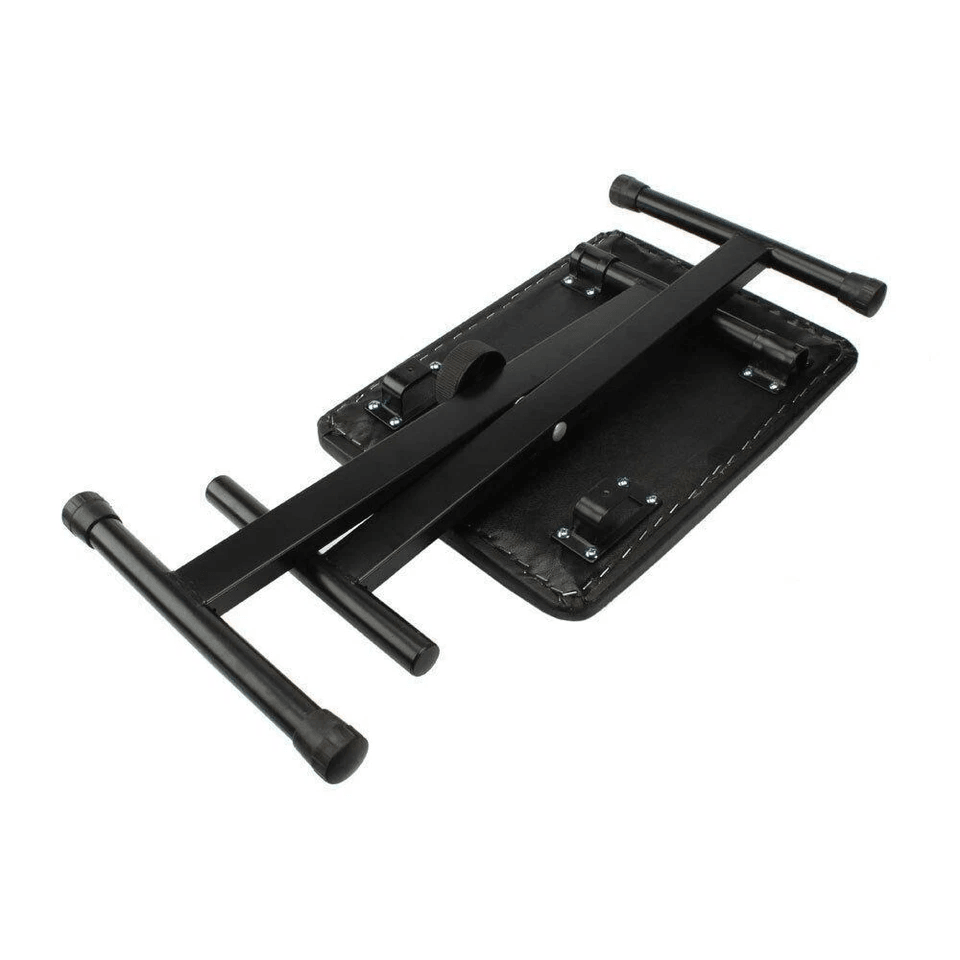 Adjustable Piano Bench, Padded Keyboard Chair with Rubber Feet & Steel Frame