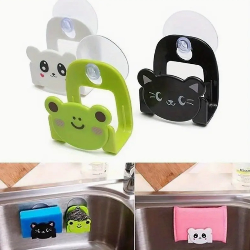 Suction Cup Drain Rack, Kitchen Sink Soap Rack, Bathroom Accessories Organizer