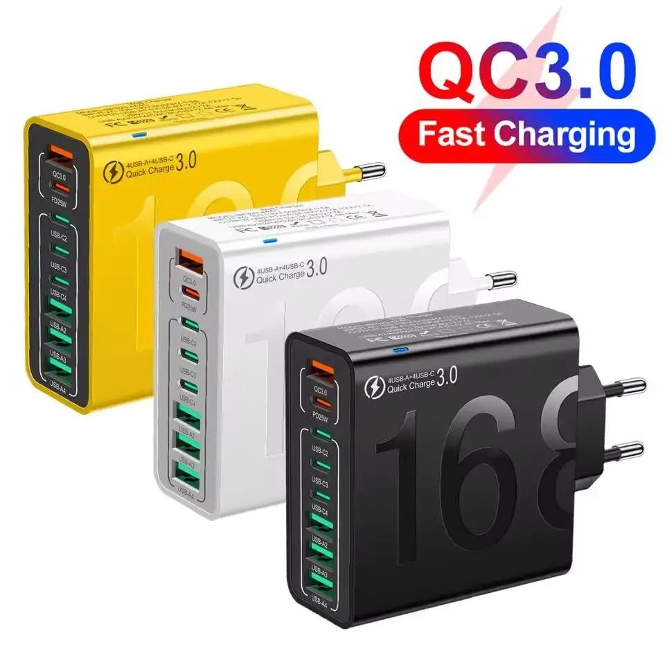 150W High-Fidelity 8-Port USB-C and PD Fast Charging Desktop Power Hub