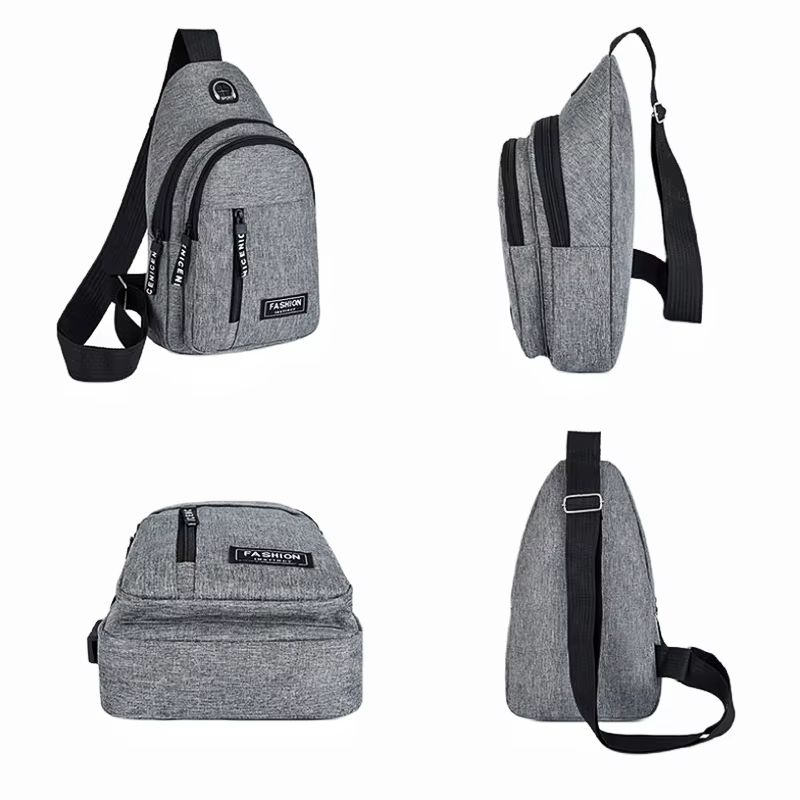 2025 Multifunctional Men's Chest Bag Waterproof Oxford Cloth Shoulder Messenger Bag