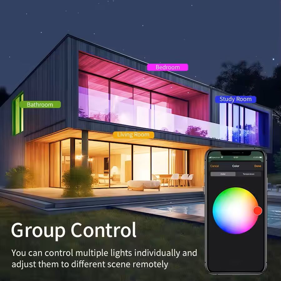 Smart WiFi LED Ceiling Light with App and Voice Control – 24W Round Panel Lamp