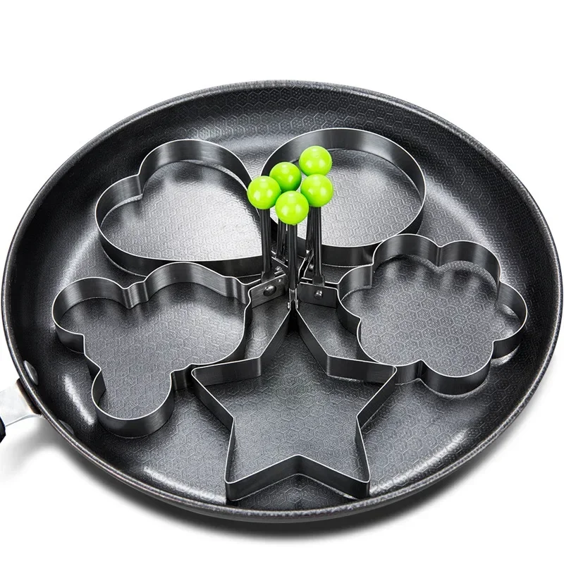 Heart Shaped Pancake Mold, Stainless Steel Omelette Ring, Breakfast Cooking Tool
