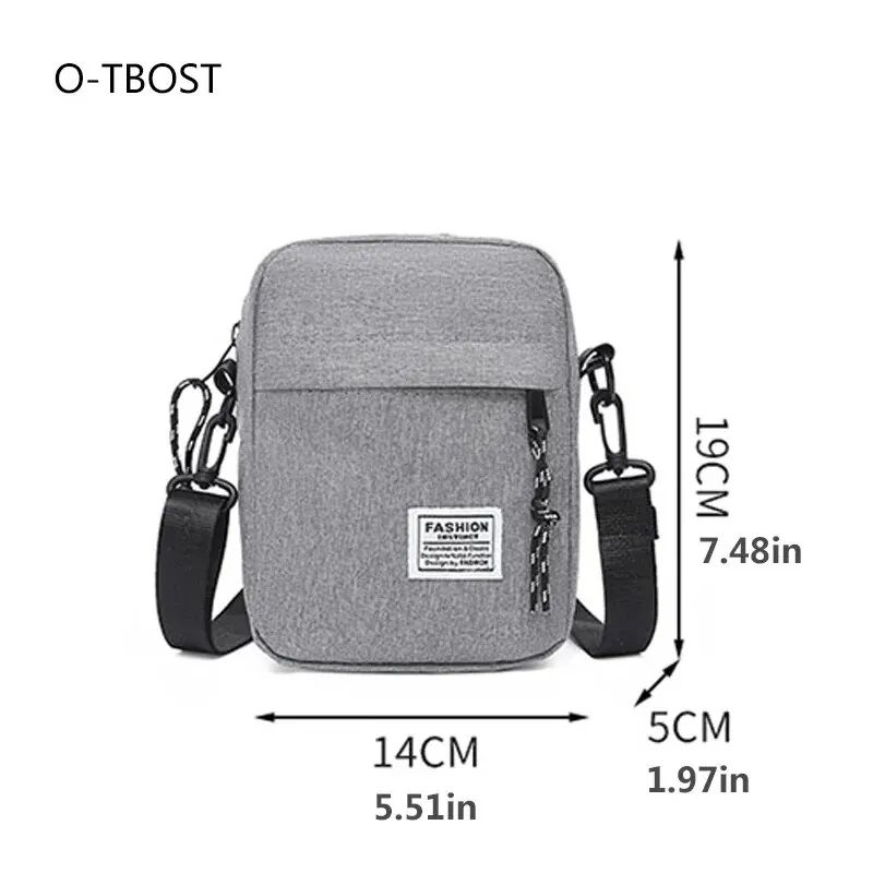Men's Fashion Oxford Cloth Satchel – Casual Diagonal Crossbody Shoulder Bag, Small Square Handbag for Daily Use