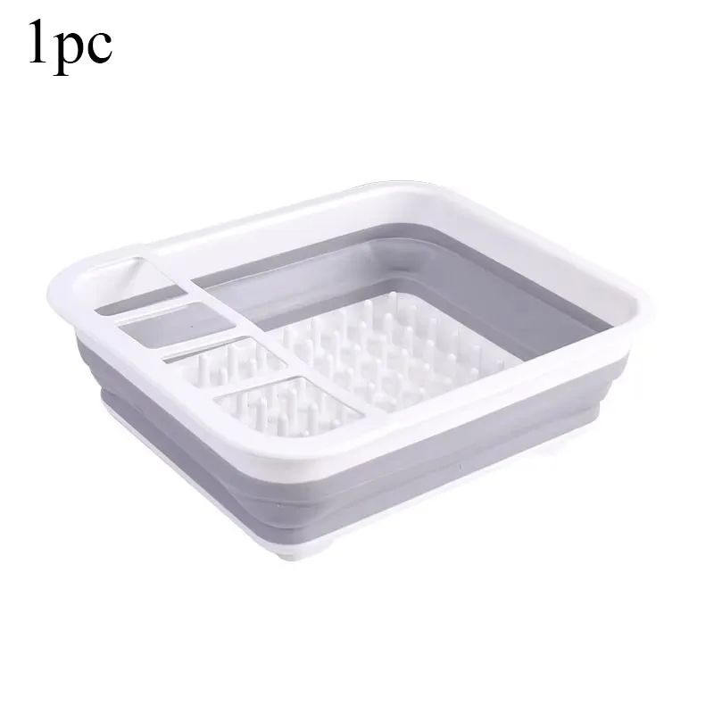 Foldable Dish Drying Rack with Drain Tray