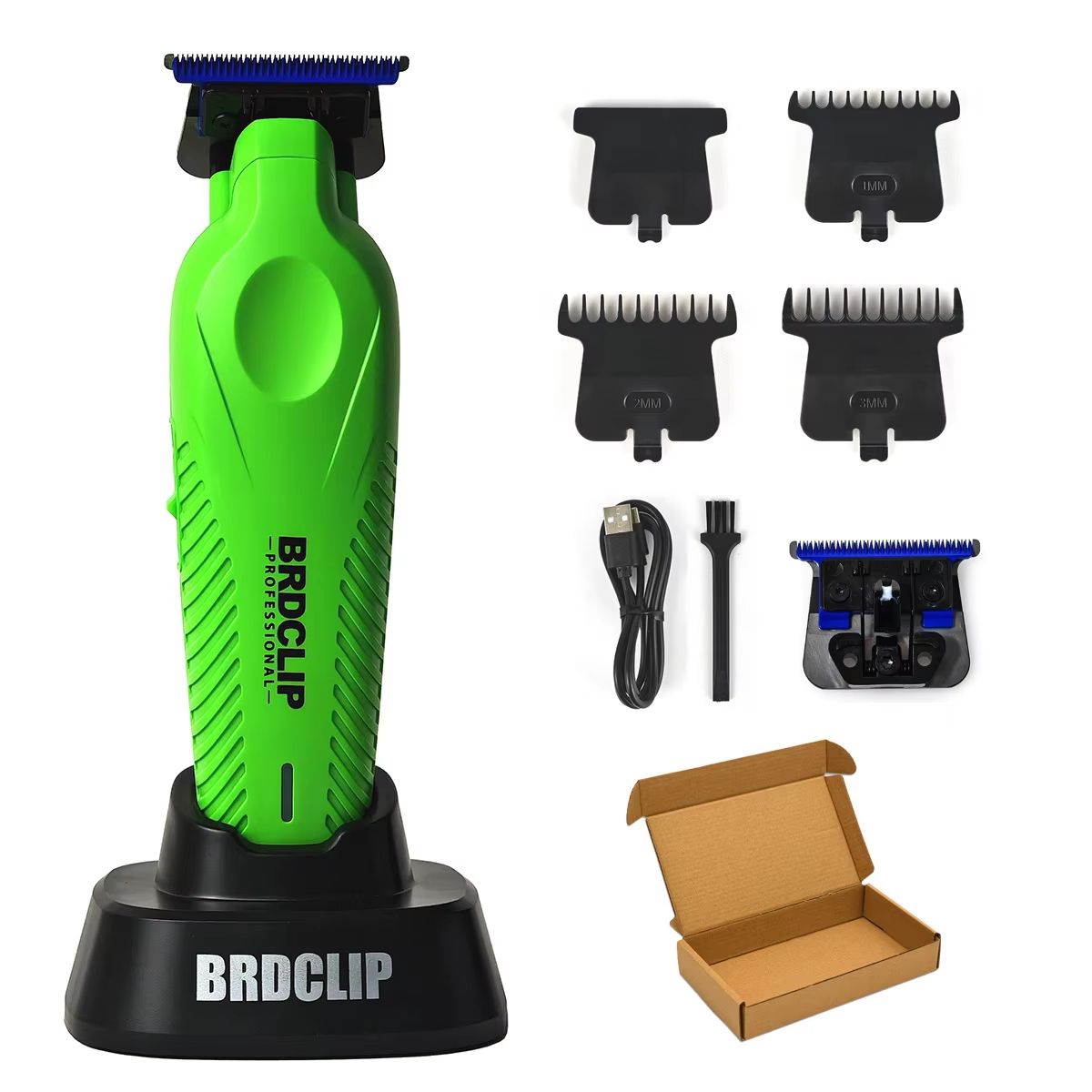 BRDCLIP BRD9615 Professional Mens Hair Trimmer 9000RPM High Speed Electric Clipper with DLC Blue Blade