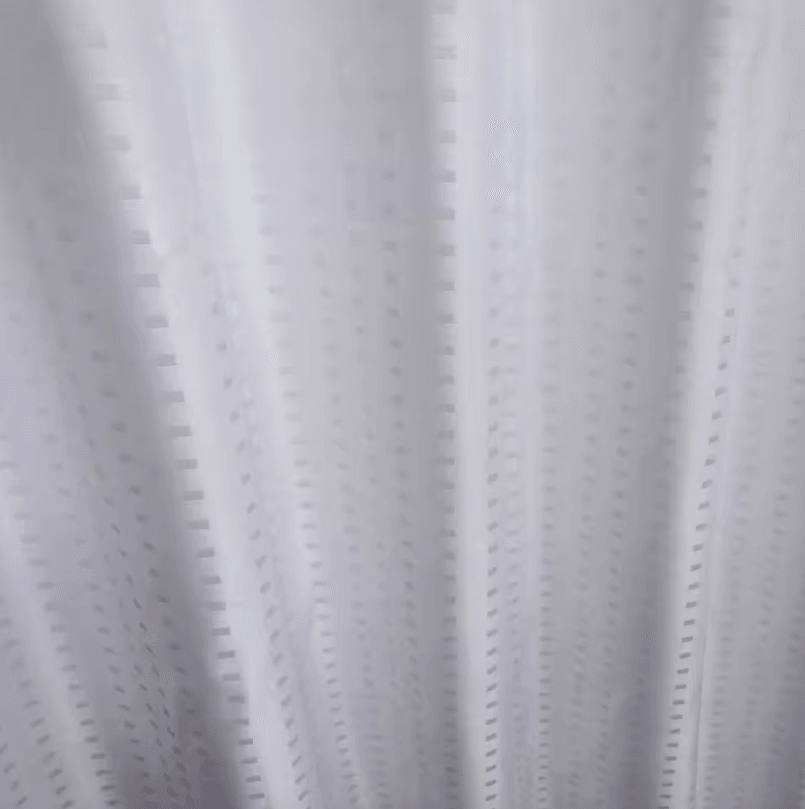 Hotel-Grade Water Repellent Polyester Shower Curtain – Durable Fabric Bathroom Liner with Weighted Bottom