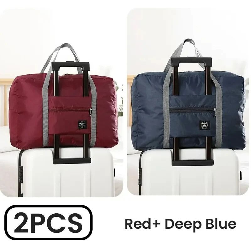 Foldable Travel Duffel Bag 2 Pack Carry On and Weekender Bag