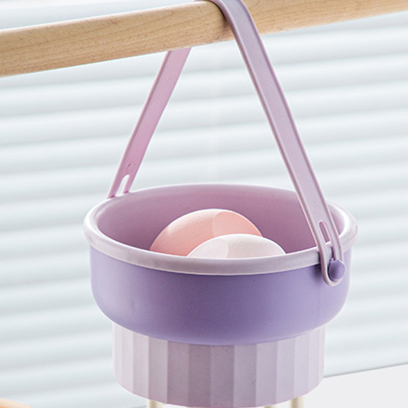 Makeup Brush Cleaning Set – Silicone Drying Shelf for Brushes & Powder Puffs