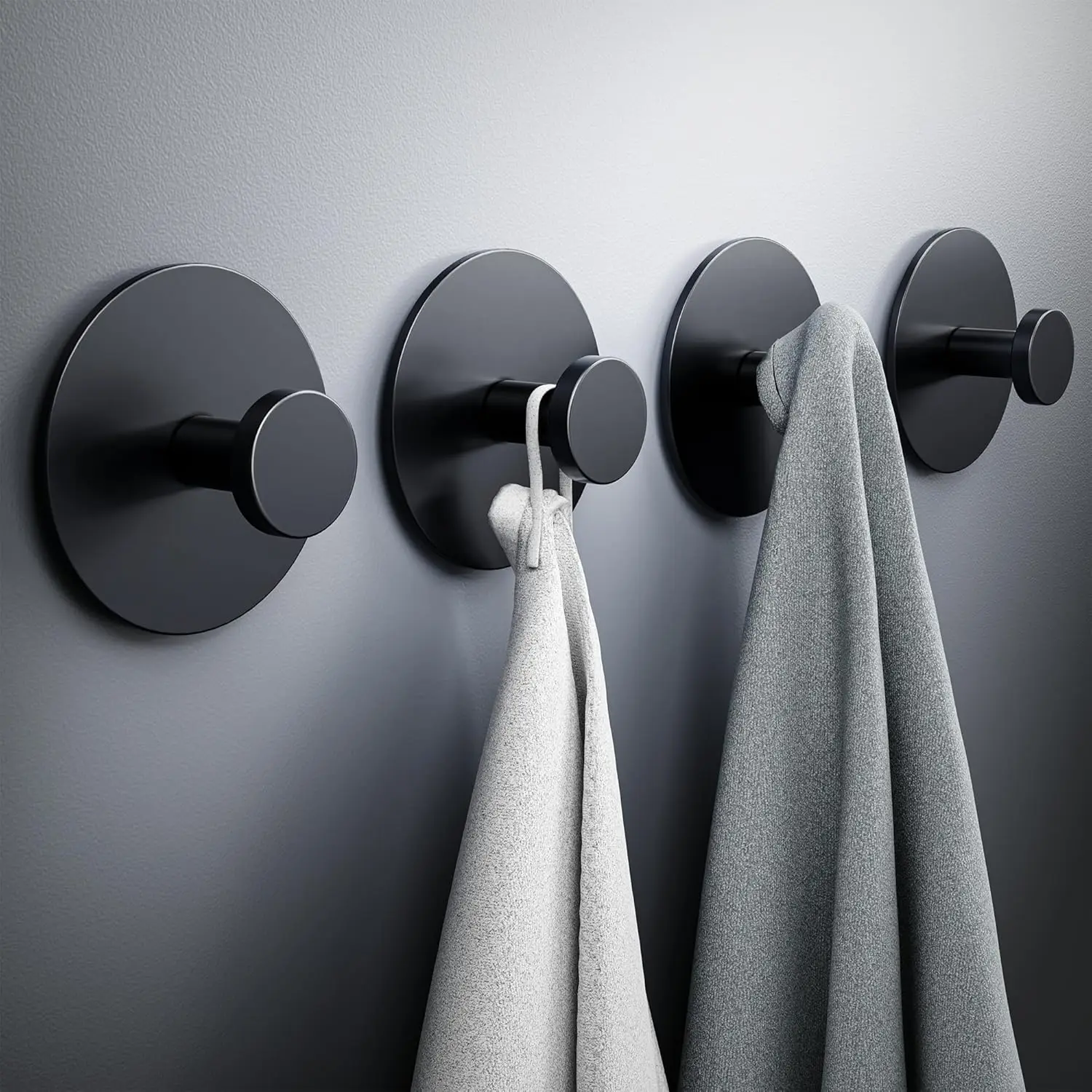 Wall Mount Towel Hooks Extra Sticky Stainless Steel Coat Rack Rustproof Holder for Kitchen Bathroom