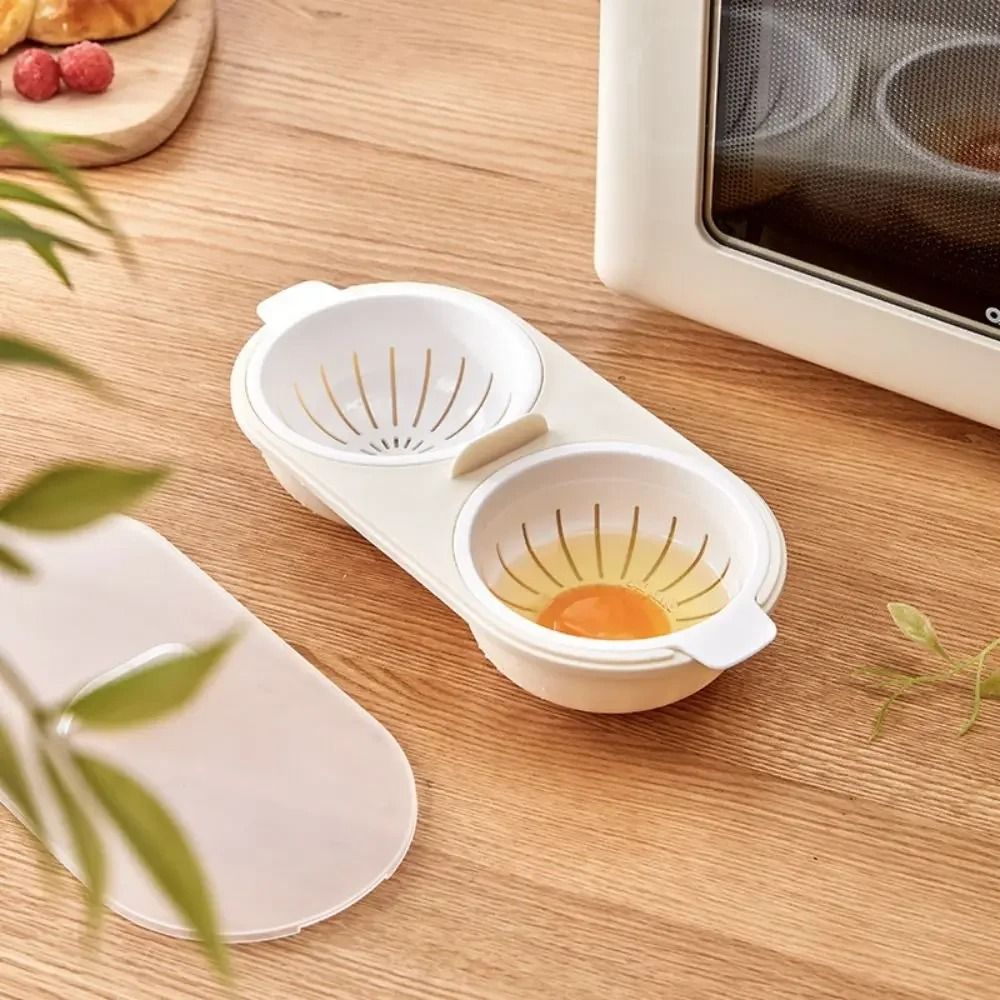 Microwave Double-Cup Egg Poacher & Lotus Maker