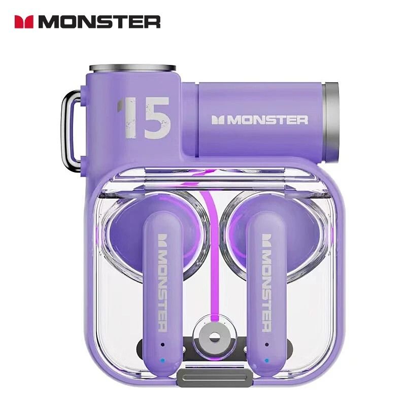 Monster XKT15 Wireless Bluetooth Earbuds with RGB Flip Cover