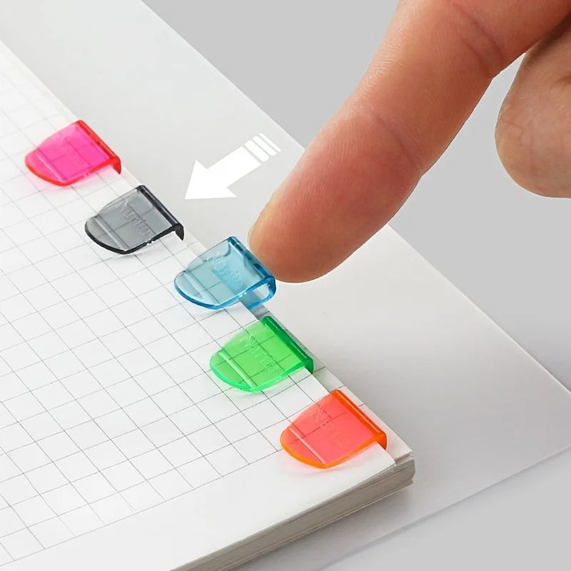 Colorful Plastic Tab Clips Set