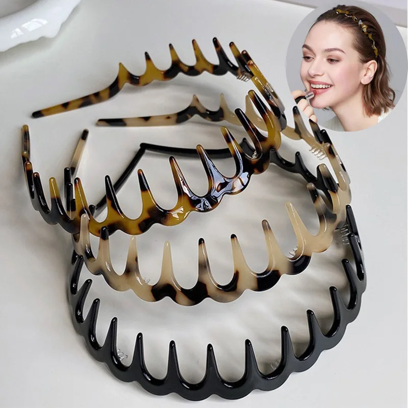 Fashion Wave Headbands for Women – Non-Slip Solid Color Hair Bands for Sports, Face Wash, and Everyday Use