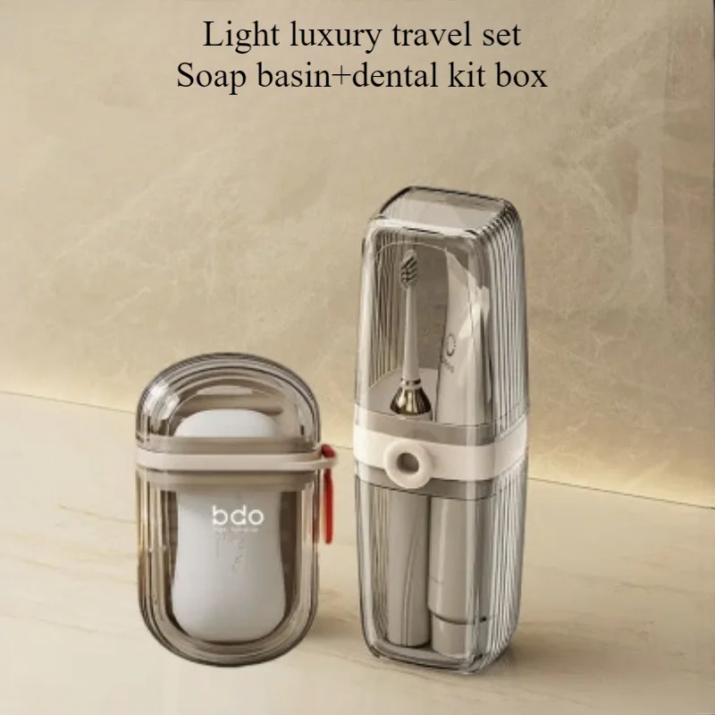 Portable Travel Soap Box, Bathroom Accessories, Durable Plastic Toothbrush Holder Set, Perfect For Camping Essentials