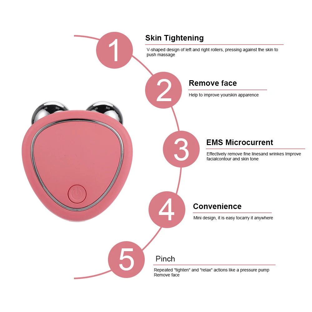 Facial Massager, Face Lifting Machine, Skin Tightening Microcurrent Roller, Rejuvenation Beauty, Anti Wrinkle