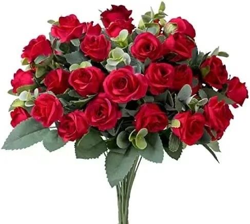 Grand Botanical Silk Rose & Eucalyptus Bouquet