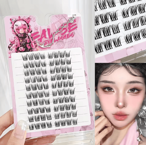 10 Rows Individual Cluster Eyelashes K POP Korean Style Natural False Lash Extensions 7 to 11mm