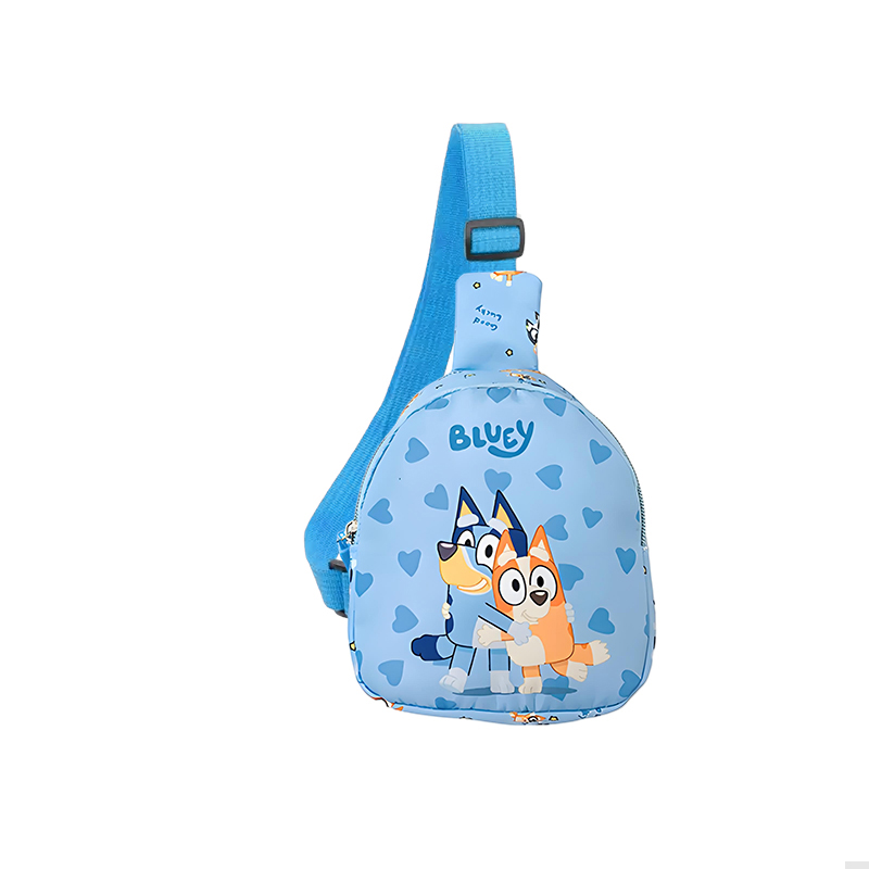 Children Bluey and Bingo Anime Backpack, Cartoon Figure Messenger Bag, Birthday Gift Shoulder Bag