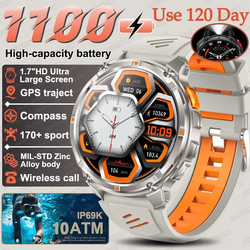 T-Rex3 Pro Rugged Smartwatch with GPS & Ultra-Long Battery