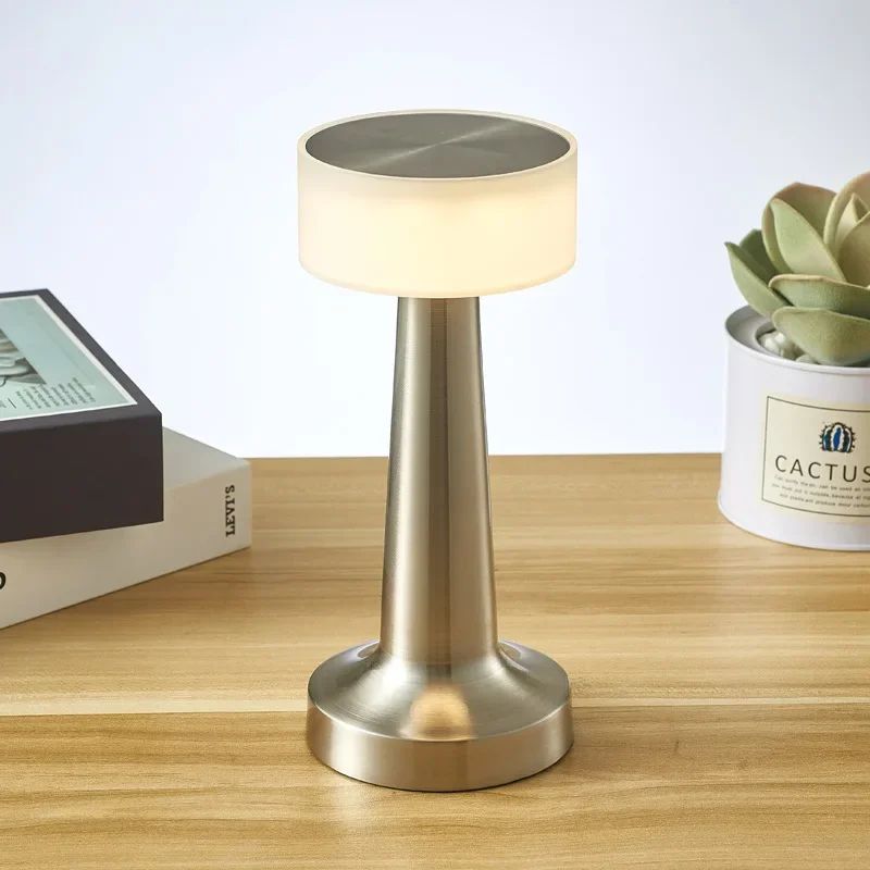 Rechargeable LED Bar Table Lamp – Gold Touch Dimmable Wireless Night Light