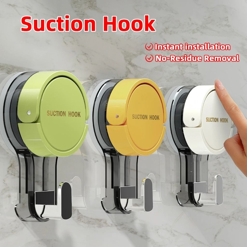 Suction Hooks with Strong Vacuum Power – Traceless No-Drilling Adhesive Mounts – High-Yield Utility Support Hub