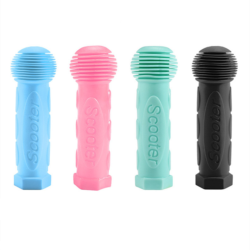Anti Slip Bike Handlebar Grips with End Caps for Kids Bicycle Scooter Soft Rubber Grip Covers
