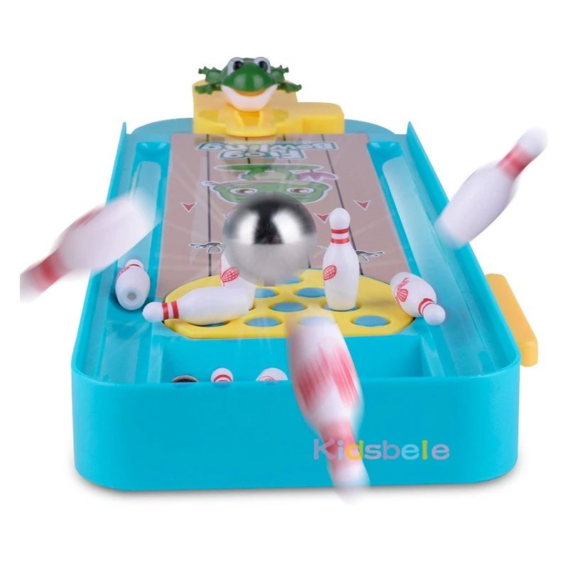 Mini Desktop Bowling Game Toy, Funny Indoor Parent Child Interactive Table Sports Set, Educational Bowling Gift for Kids