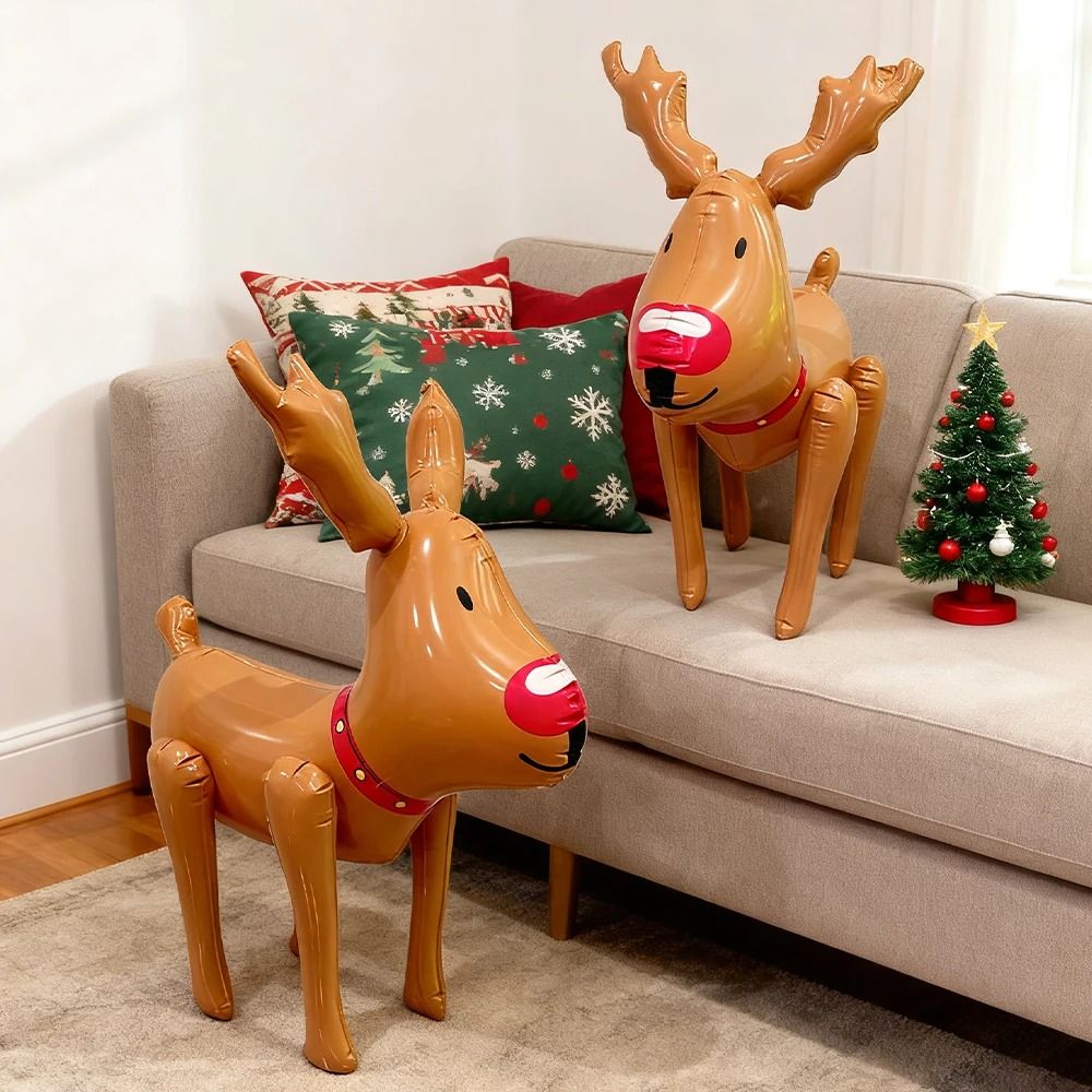 Inflatable Deer Decoration PVC Thick Deer Balloon for Courtyard Party Atmosphere and Christmas Gifts
