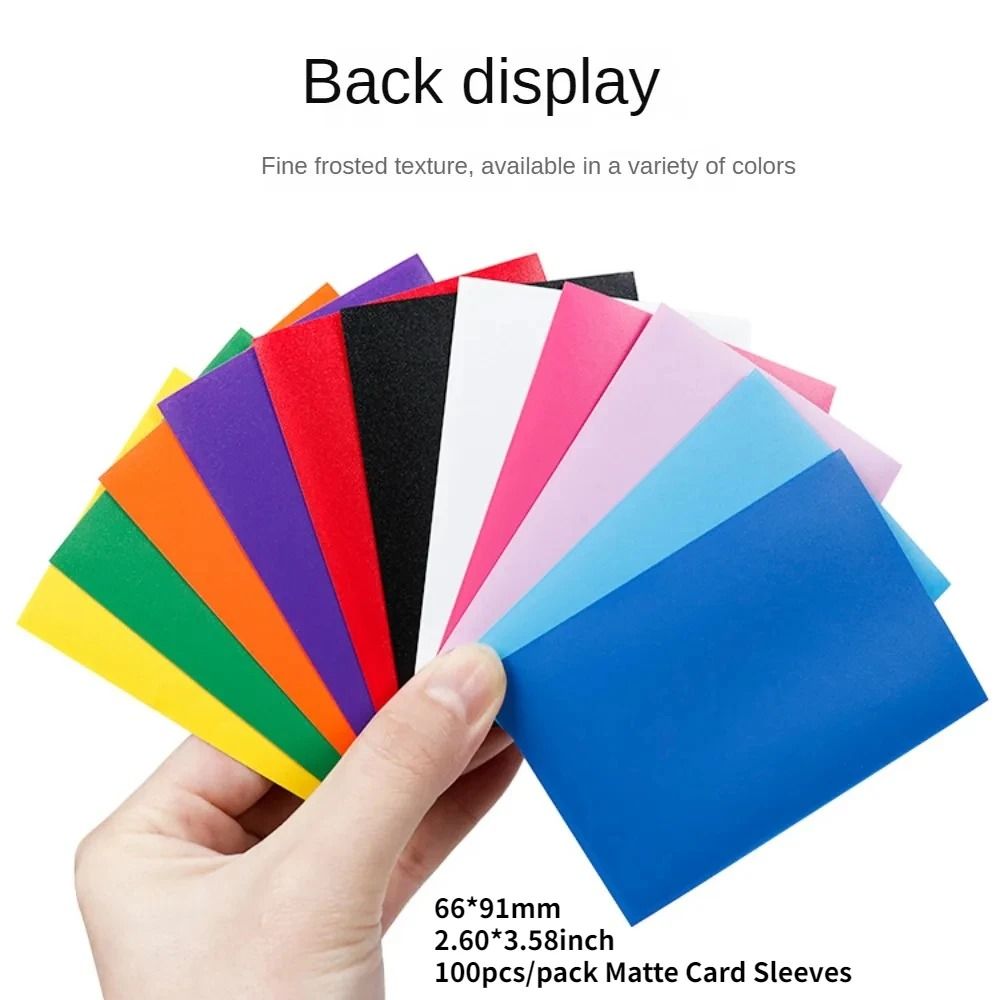 Matte Standard Card Sleeves 100 Pack Trading Card Protectors for TCG and Board Games