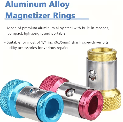 6-Piece Universal Magnetic Screw Ring Drill Bit Set – Non-Slip Magnetized Phillips Bits