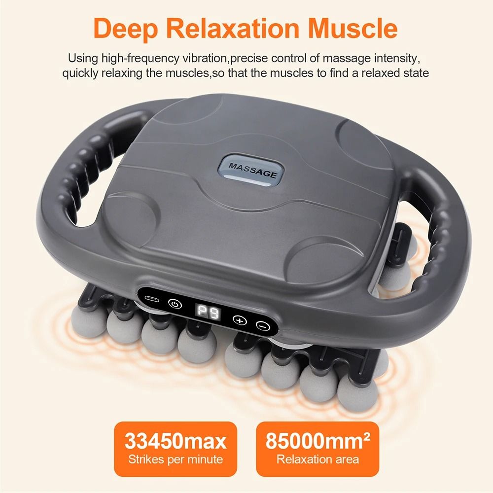 42 Heads Fascia Gun High Frequency Vibration Body Massage Gun Back and Waist Massager Neck Shoulder Massager Muscle