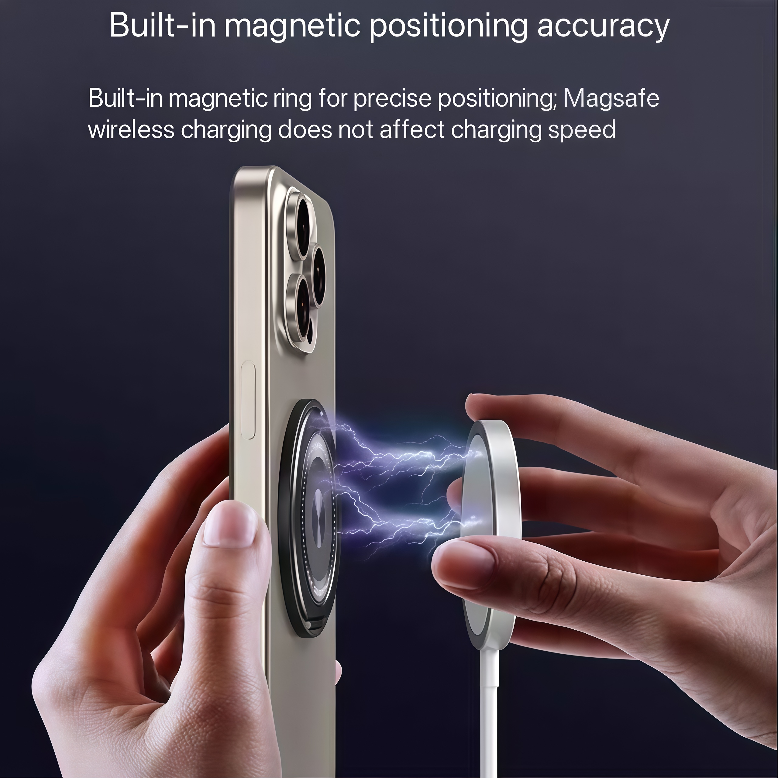 Magnetic Phone Ring Holder with Adhesive Grip and Rotating Stand
