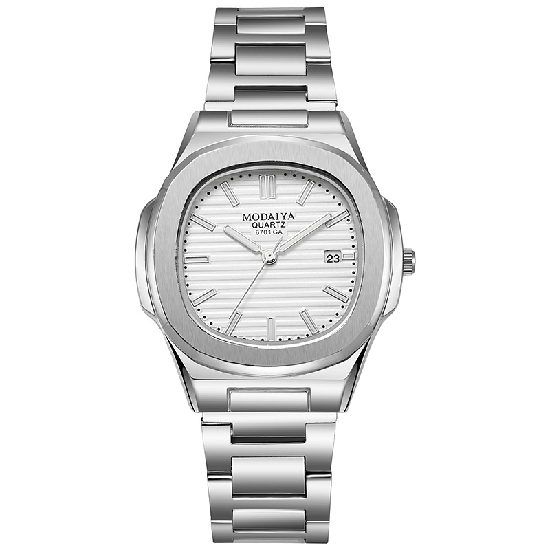 Luxury Stainless Steel Quartz Wristwatch for Men Classic Big Dial Fashion Watch