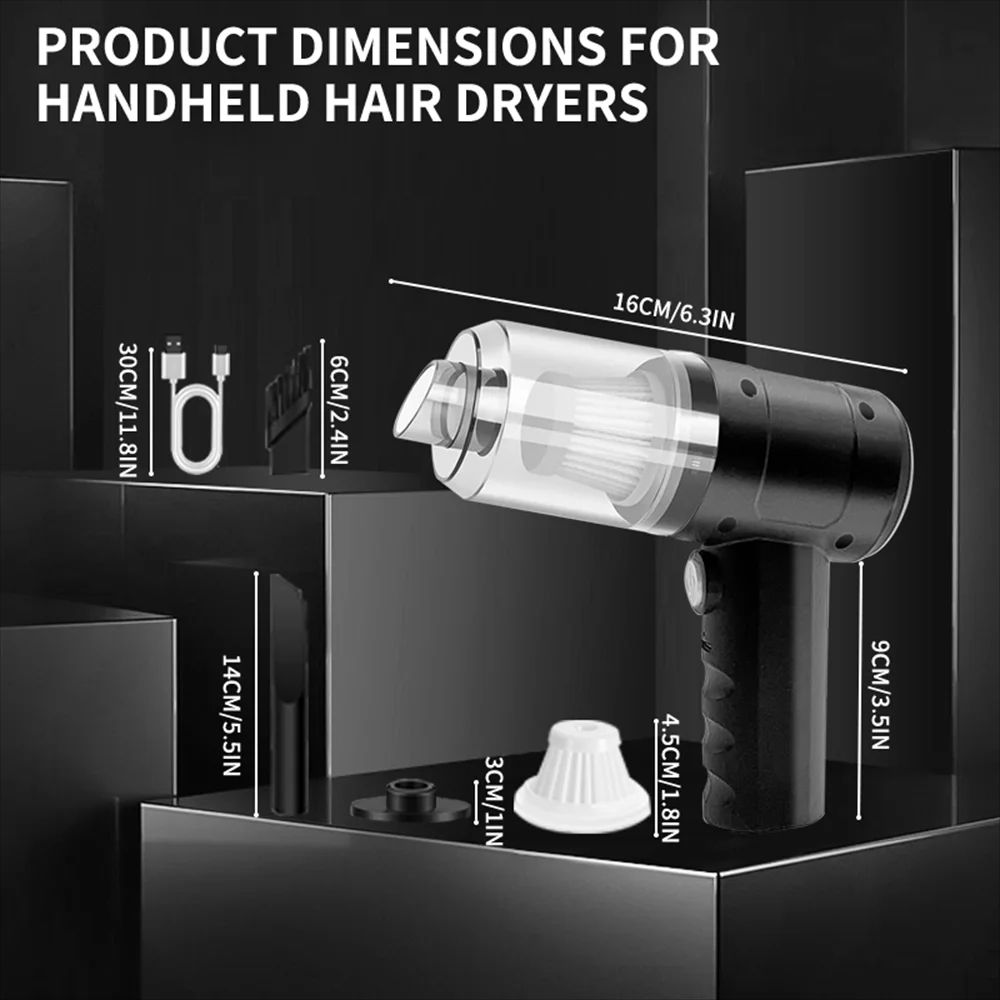 15000PA Cordless Compressed Air Dust Collector & Portable Mini Vacuum