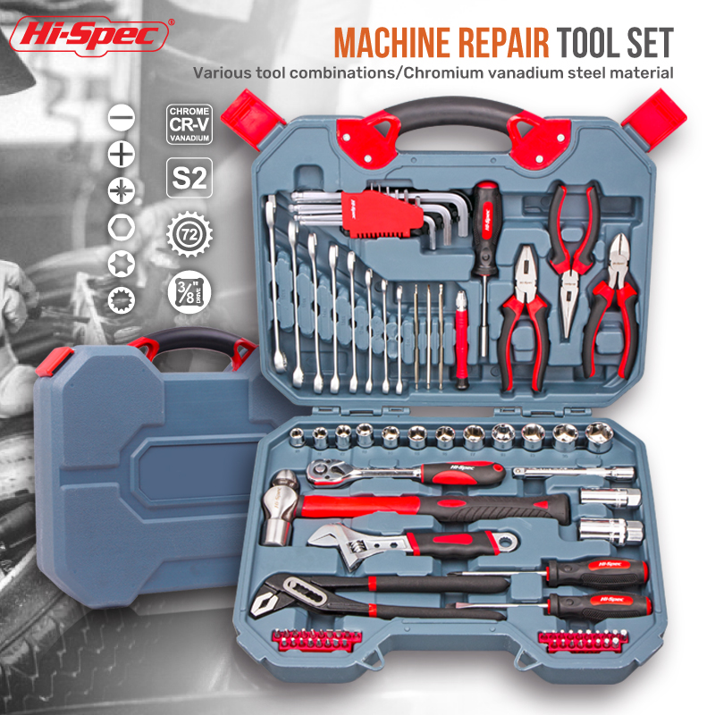 Daily Hand Tools Socket Sets for Home Repair Hi-Spec Car Repair Tool Kit with Socket Wrench Set