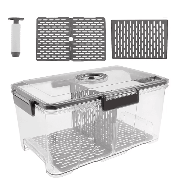 Airtight Bread Box with Vacuum Pump Freshness Keeper Container
