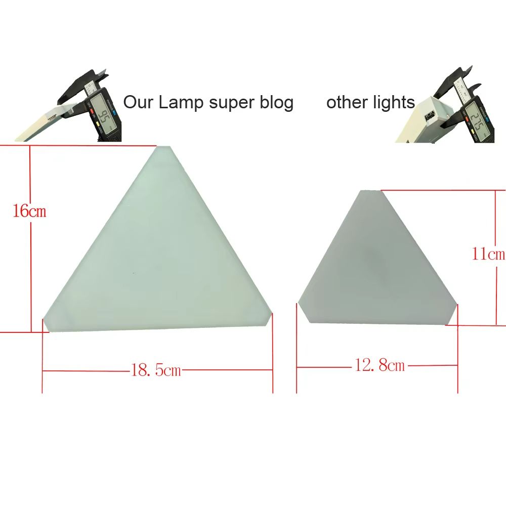 VividGlow Smart Triangle Lamp – Music Sync RGB Triangle LED Wall Light