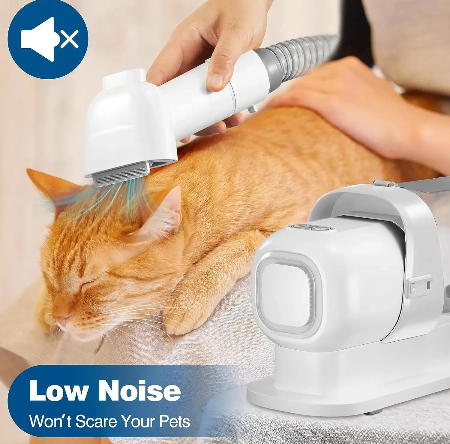 Advanced Pet Grooming Vacuum Kit – 2.3L Capacity, Quiet Dog & Cat Hair Remover