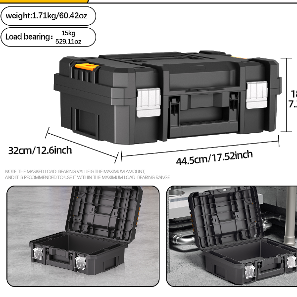 Portable Combo Toolbox with Wheels, Stackable Modular Combo Set, Easy Mobility, Space-Saving ToolBox