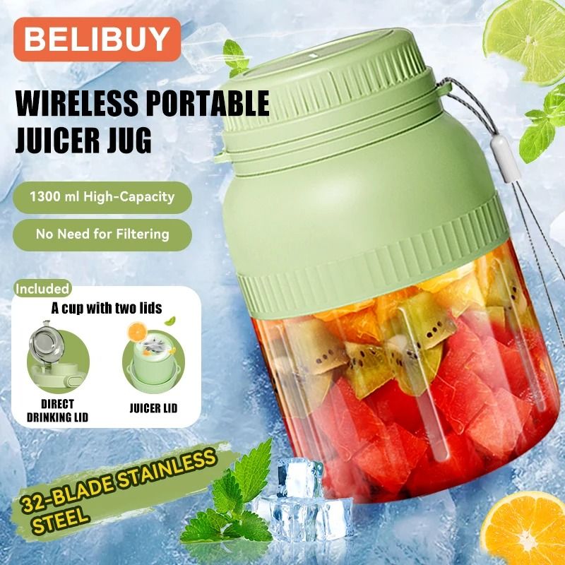 Portable USB Electric Juicer Blender Cup with 6-Blade Power