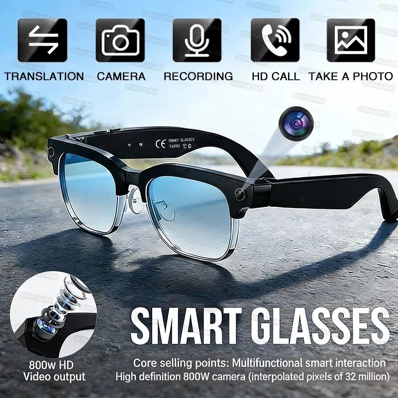 VisionLink AI Smart Glasses Camera Bluetooth Call Translation