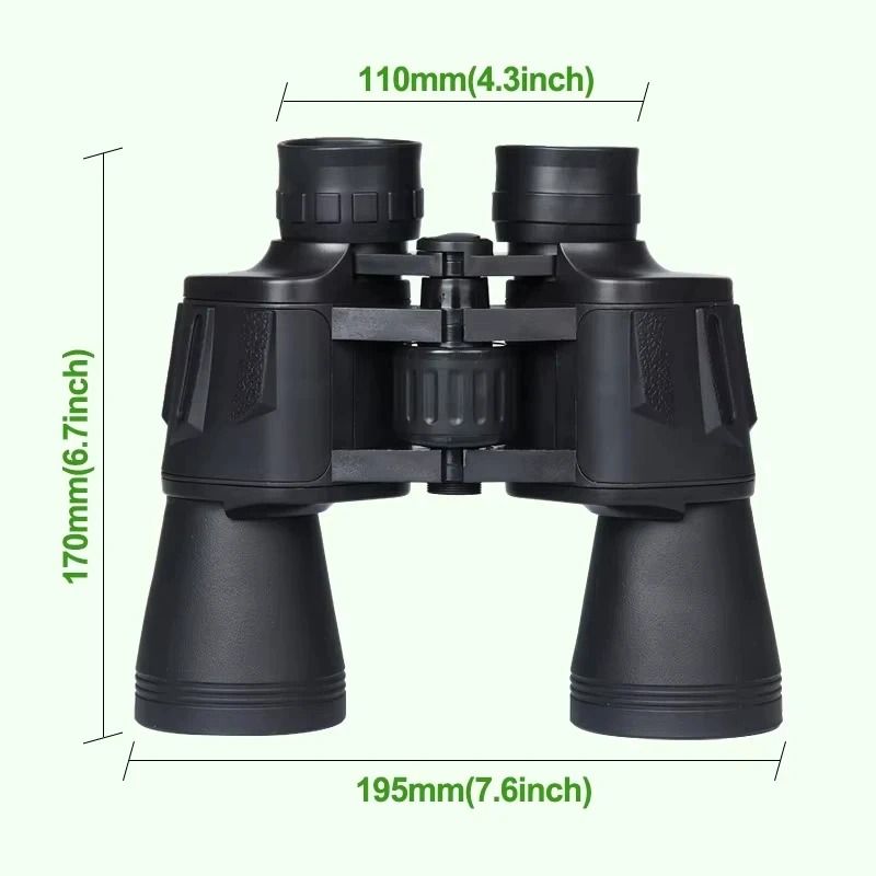 Professional 20x50 High-Powered Binoculars – IPX4 Waterproof FMC Optics for Bird Watching