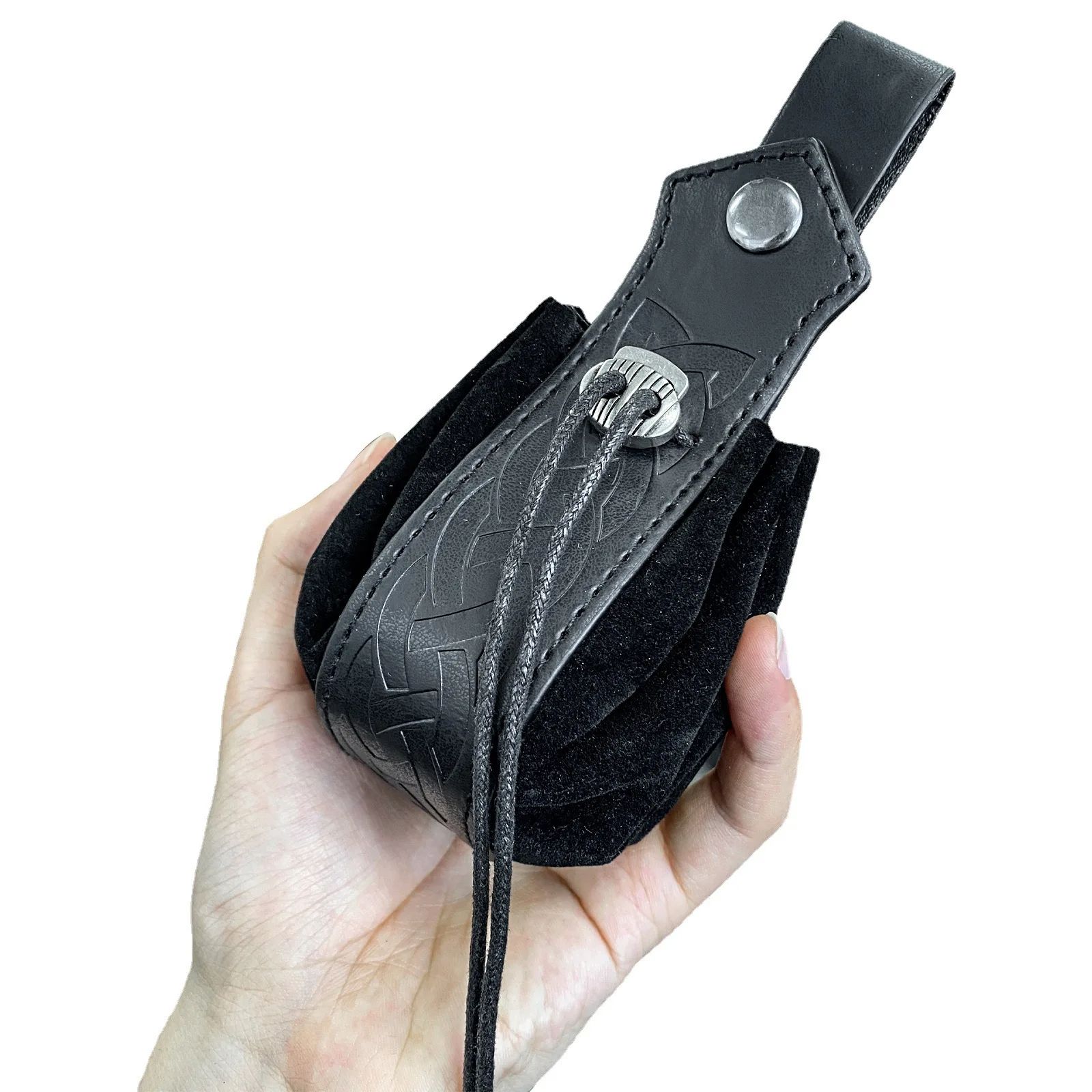 Men Viking-Style Medieval Coin Pouch Belt Bag, High-Quality Retro Leather Waist Purse, Cool Renaissance Festival Costume