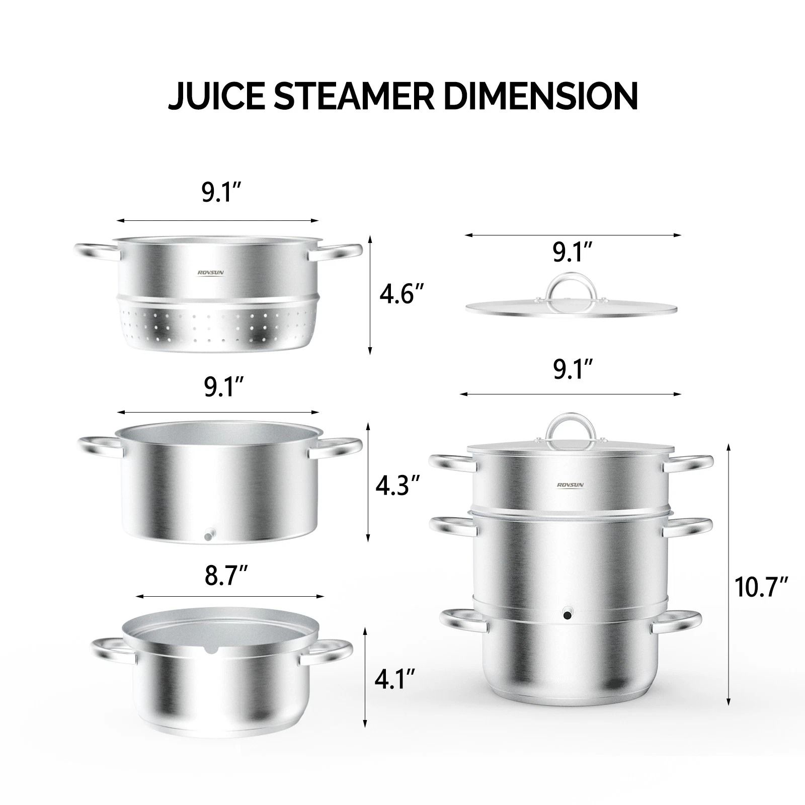Stainless Steel Steam Juicer with Hose