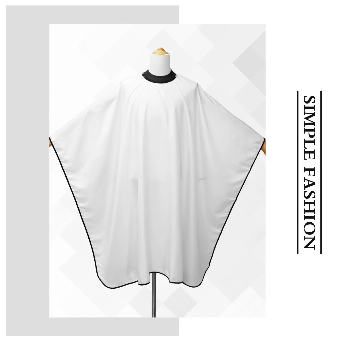 Professional Barber Salon Apron with Silicone Collar Waterproof Hairdressing Cape