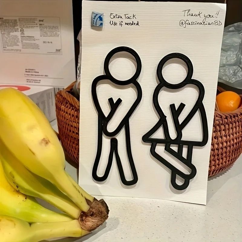 Creative Bathroom Sign Set