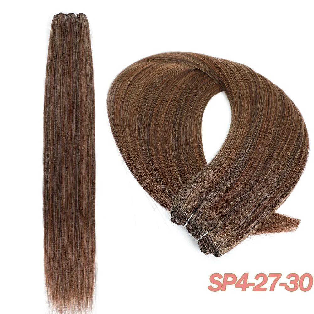 32-Inch Ombre Straight Synthetic Hair Bundles, 200g Heat-Style Weft Extensions (Highlights & Grey Options)
