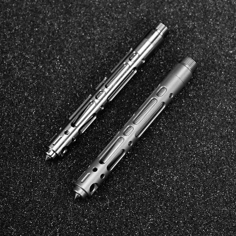 Self Defense Outdoor Tool Keychain Titanium TC4 Tactical Pen, Portable Pocket Business Writing Pen Broken Window Tool
