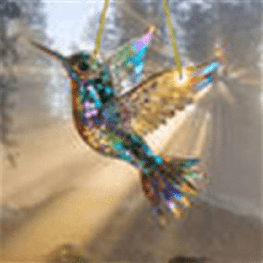 2D Acrylic Bird Window Hanging Ornament – Colorful Bird & Flower Suncatcher Decor