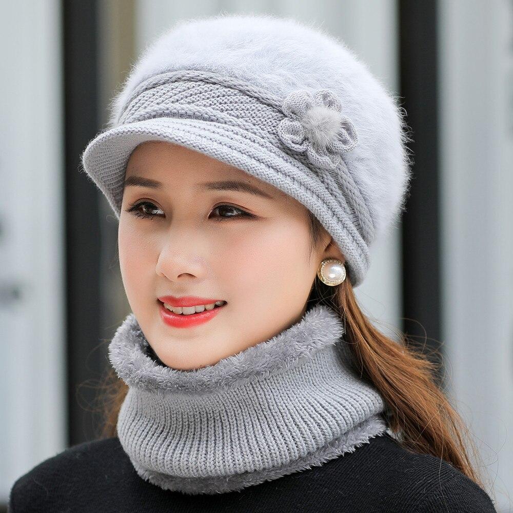 Plush Fur Lined Hat & Scarf Warm Set, Hot Sale Women Winter Hat, Keep Warm Cap